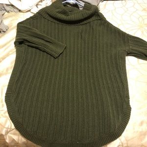 Express olive Green round bottom sweater